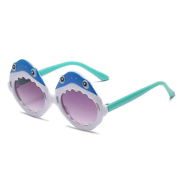 Barnesolbriller Shark Frame Solbriller Babysolbriller for menn og kvinner Blue
