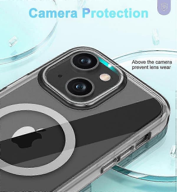 25-26 iPhone 15 Plus Cover, Stødsikkert Telefoncover, Ridsefast Bagside - Dyblilla Grey