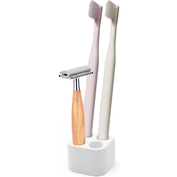 2-pack Diatom Tandborsthållare Diatomit Tandborste Ställ Hållbart Mini Tandborste Stativ Diatomit Hållare för Tandborste Tandborstar Diatom Lera Bas W