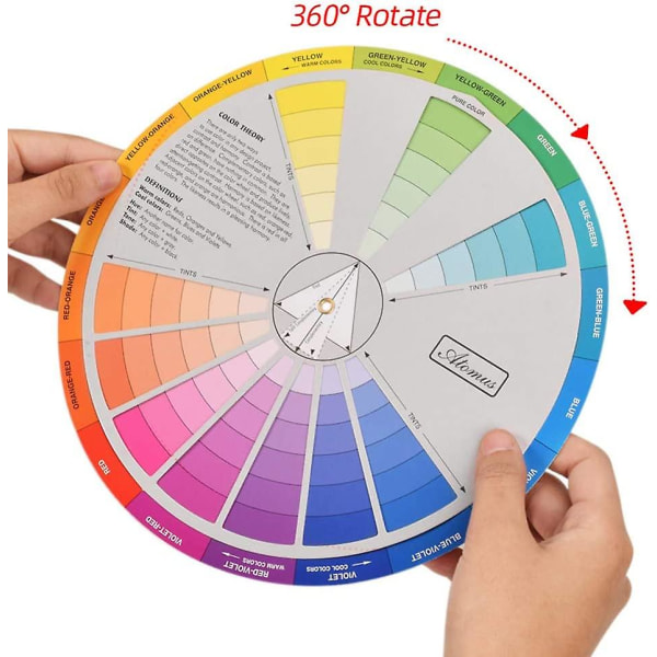 Väripyörän väritaulukartta Artist Color Guide -työkalu maalaukseen, kynsien ja sisustussuunnitteluun
