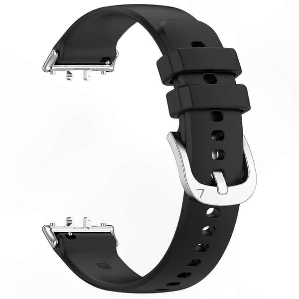 Blød silikone erstatningsrem til fitness-tracker-kompatible enheder Black