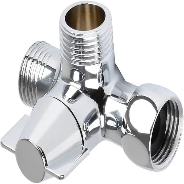 Passande Solid Messing 3-vejsventil, 3-vejs omskifterventil kontakt, 3-vejs bruseomskifterventil, G1/2\" T-adapter T-adapter