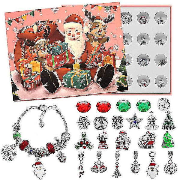Julkalender 2022 Charm Armband Diy Kit Nedräkningskalender Smycken 1