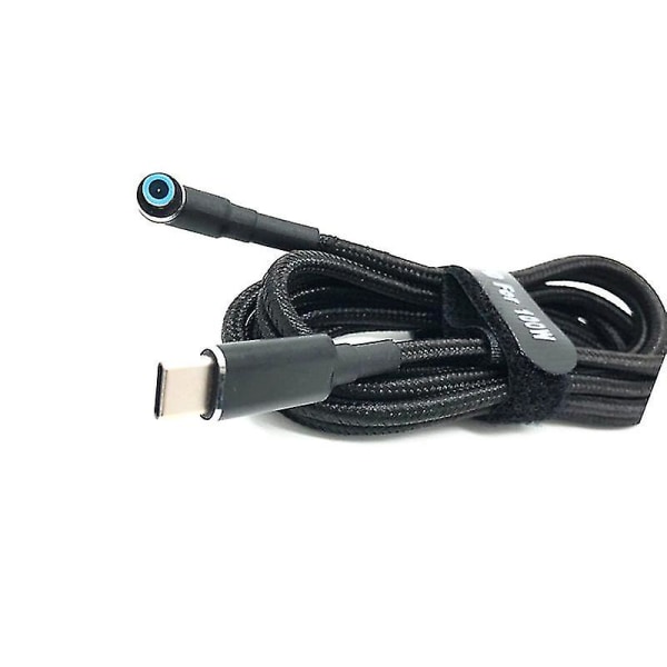 USB C till bärbar dator laddningskabel Adapter typ C till likström 4,5 X 3,0 mm omvandlare 100w Pd Power Charger Sup Black