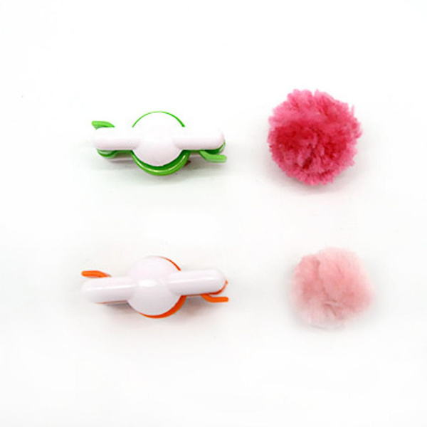 2 st Pompom-tillverkare för fluffbollvävare, nål, DIY-ull, stickningshantverk