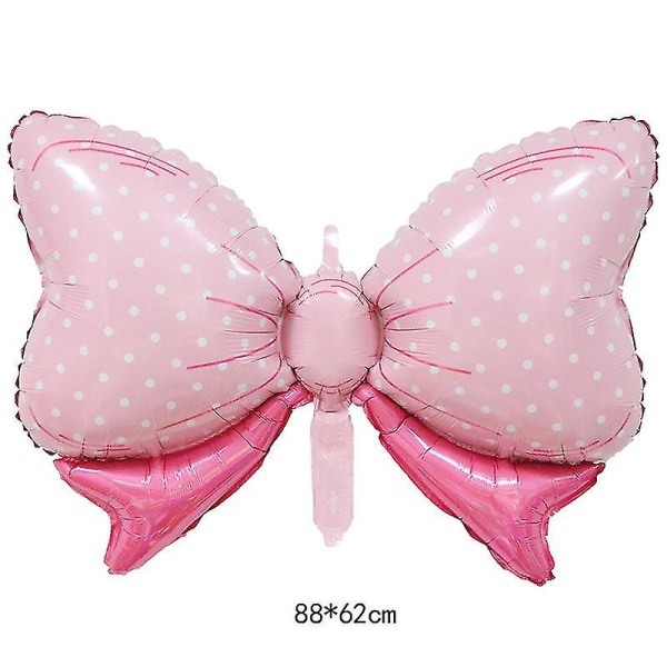 2 stk Jumbo Minnie Mouse Pink sløjfe folie balloner Fødselsdagsfest dekoration oppustet roset Globos pige baby shower helium ballon Pink