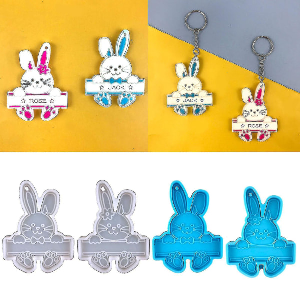 Easter Day Series Charms Key Pendant Dekorativ silikonform for hjemmeinnredning Blue 1
