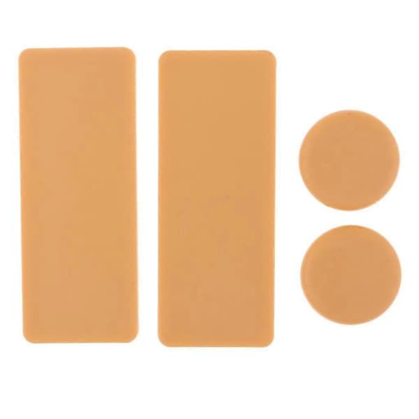 Slitasjebestandig Longboard POB Fingers Palm Slide Pucks Sett For Utfor 4Pcs Yellow Rectangle