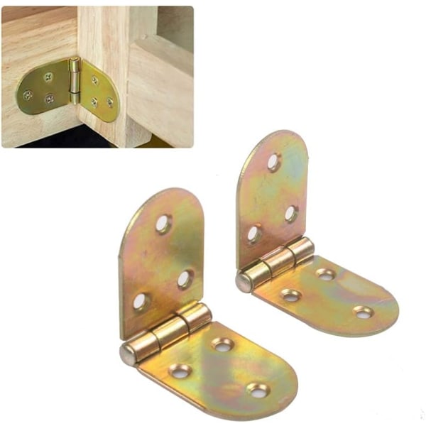Folding Piano Hinge, Folding Butt Hinges Heavy Duty 270 Degrees Flip Top Hinges for Wood Box Cabinet Cupboard Table 5Pcs(Color Zinc)