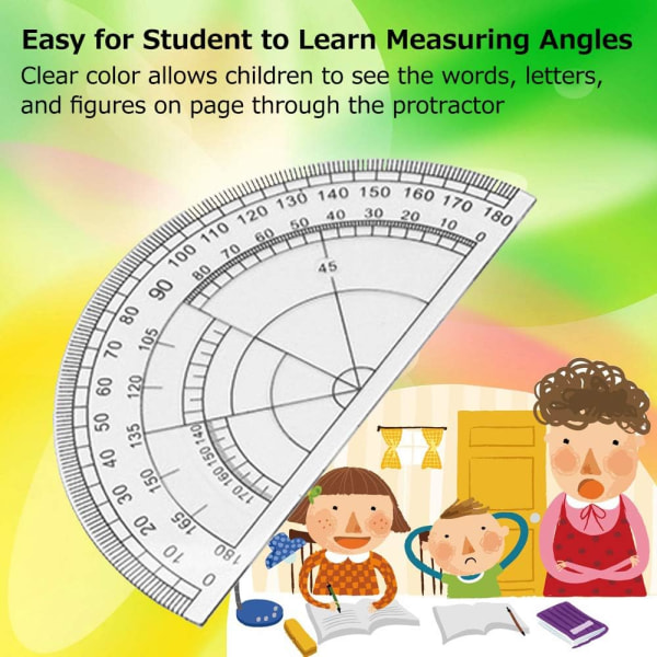 Tuloka tegnekompassæt 10 stk. skolematematik vinkelmålersæt linealer til elevmatematik og hjemmeundervisning Tegning i bæretaske