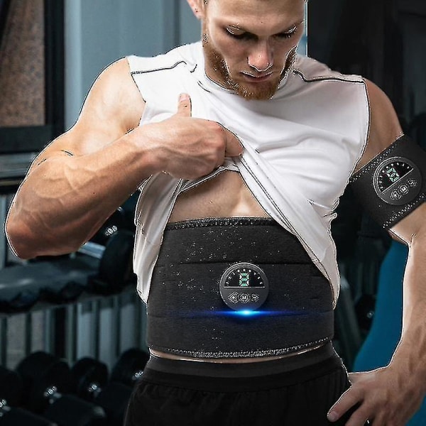 Ems Electric Abdominal Body Slanking Belte Midjebånd Smart Abdomen Muskelstimulator Abs Trener Fitness Gå ned i vekt Fettforbrenning