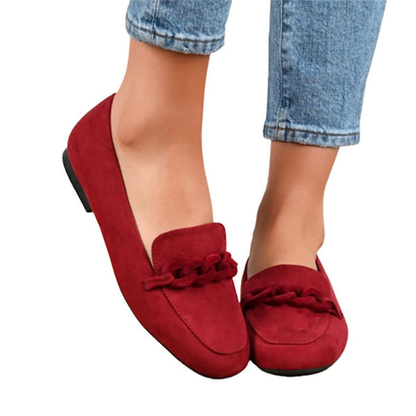 Dame Loafers Pumpsko Flats Sommer Casual Slip On Sko 41
