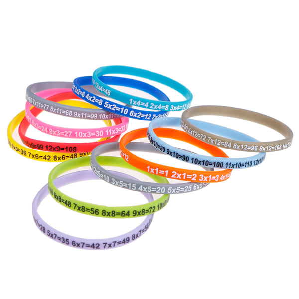 12 st/set Multiplikationstabell Silikonarmband