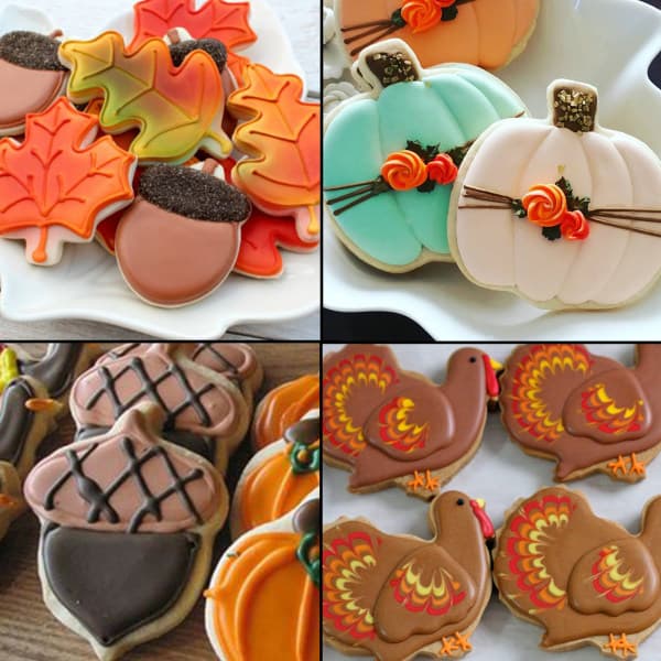 Thanksgiving Day rustfritt stålpanne, DIY kakebakingssett med 12,