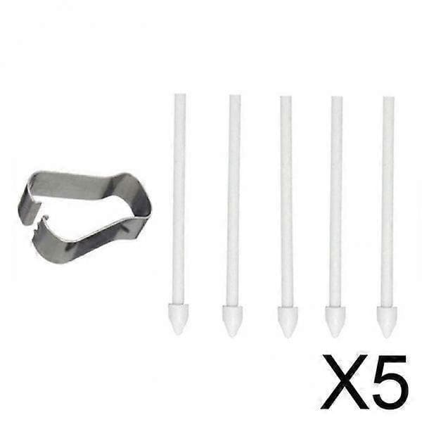5x 5x Pen Tips Erstatning Hvid, Touch Tips, til Tab S7 S7+ Tab S6 Lite, til Grade 10 Grade 20, Peak Tegning Tegning