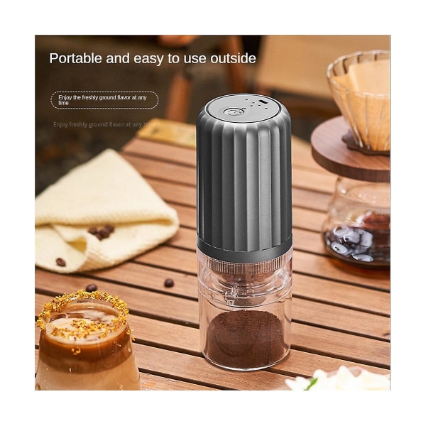 Elektrisk kaffekvarn Hushåll Avtagbar Kaffebönslipmaskin Usb Laddning Kaffebönslipmaskin Offi