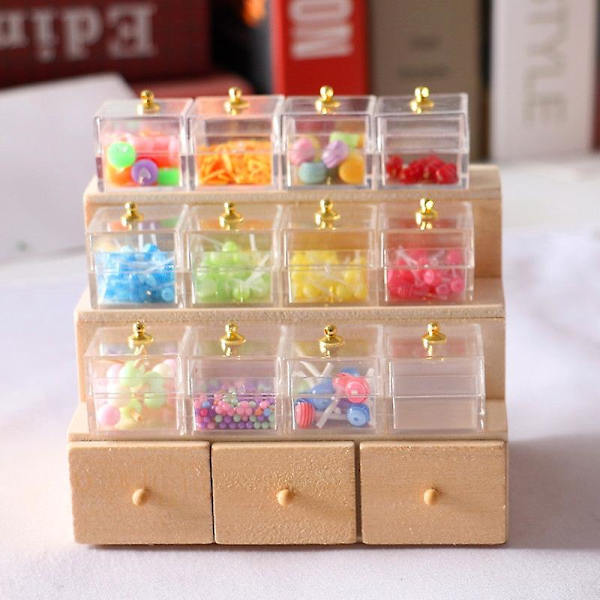 Miniature møbler legetøj dukkehus DIY dekoration tilbehør mini gennemsigtig slik