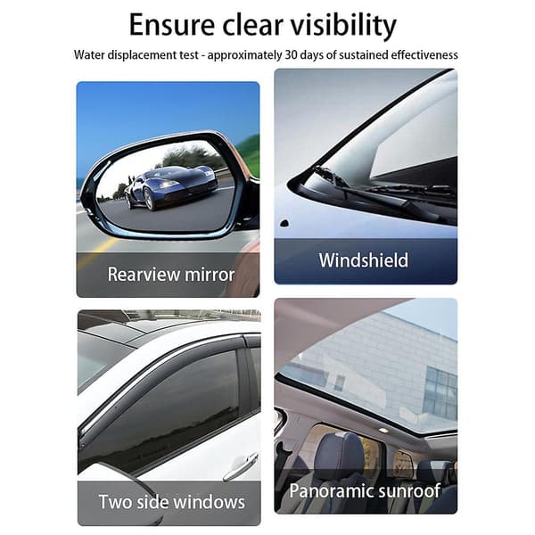 Vand-regnafvisende middel til bilforrude glas regntæt oversvømmelse bilplejemidler 3pcs