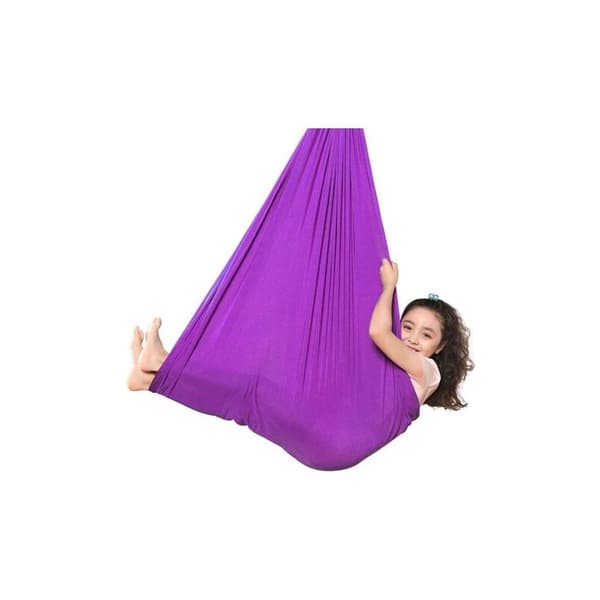 Sensorisk Yogagunga Elastisk Hängmatta för Barn, Tonåringar och Vuxna Purple