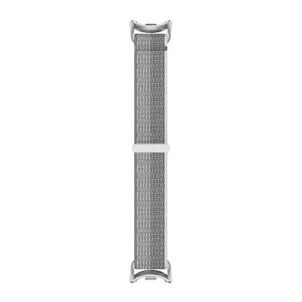 Håndleddsstropp kompatibel med Xiaomi Smart Band 10 / 9 / 8 Magic Tape Nylon Loop Klokkereim Silver