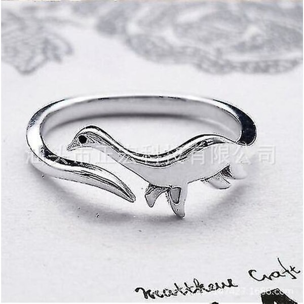 Exklusiv dinosaurieformad ring smycken dammode ring Giraffe