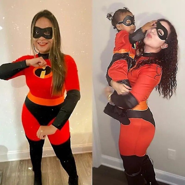 The Incredibles Costume Suit Halloween Party Carnival i høj kvalitet woman 160