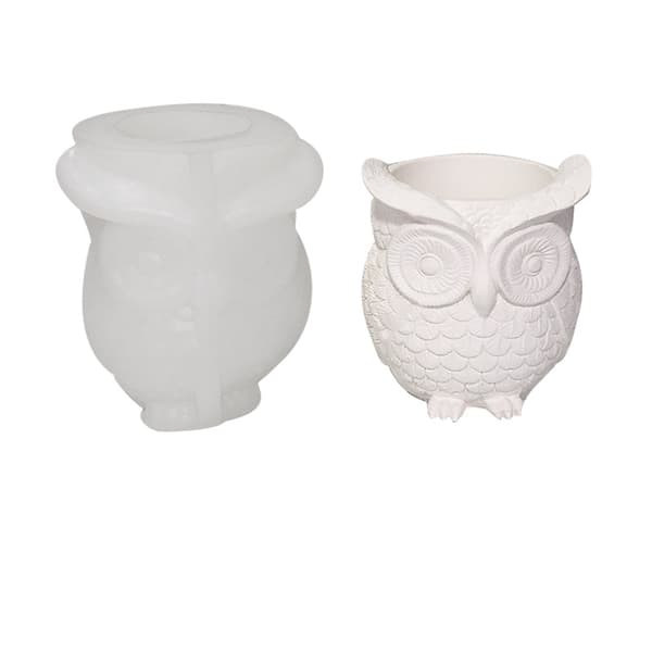 Diy Resinforme Egnet Til Slikkrukker Ugle Blomsterpot Form Lerforme A
