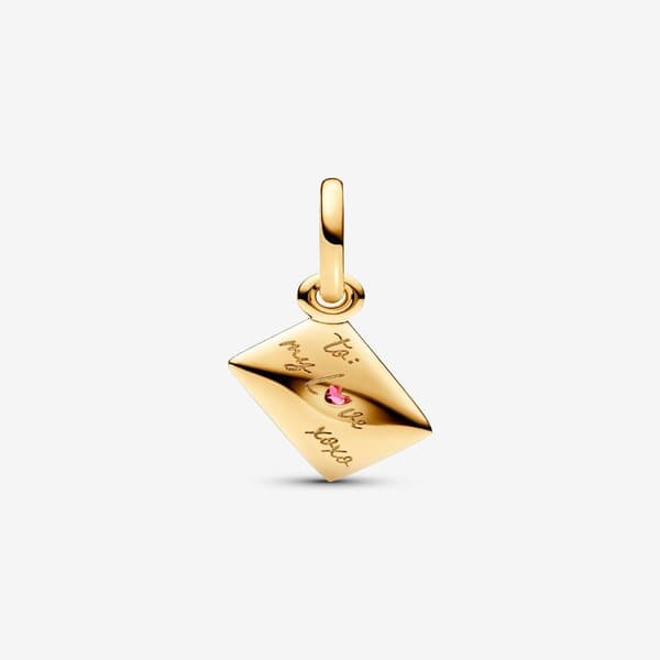 Pandora - Love Letter Envelope Dangle Charm - 14k gold plating