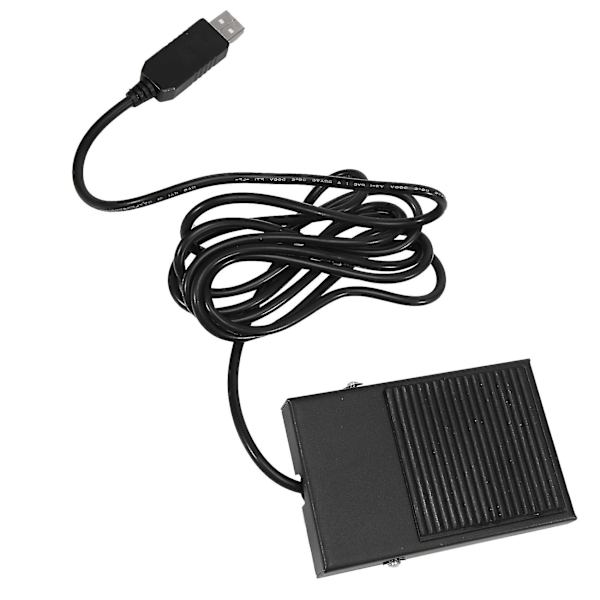 Usb-fotswitch i metall, fotpedal för tangentbord, för Hid-dator, Usb-aktionsswitch-kontroll black