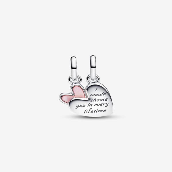 Pandora - Delbar berlock för mor och dotter - Sterlingsilver