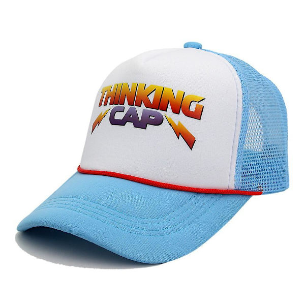 Stranger Things 4 Mesh Baseball Cap Snapback Solhatt for Menn og Kvinner Sky Blue