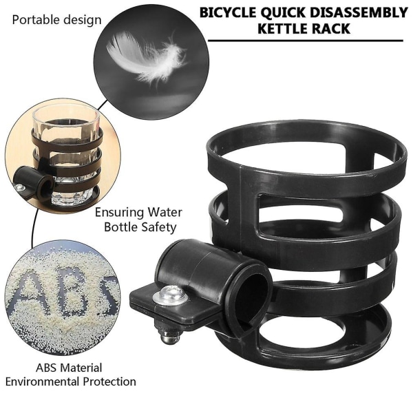 Pyörän ohjaustangon juomakupin pidike Mtb maantiepyörän vesipullo juomateline häkkipidike Pyöräily vesipulloteline auton pullohäkki| |