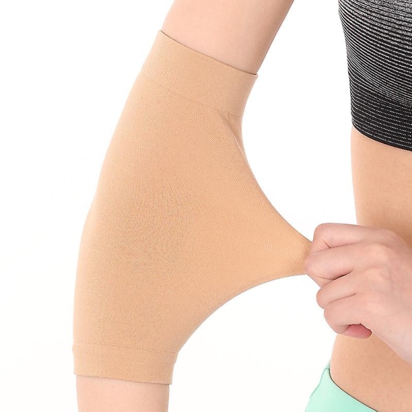 2 par hel underarm tatovering cover Up band kompresjonsermer solbeskyttelse menn kvinner, hudfarge