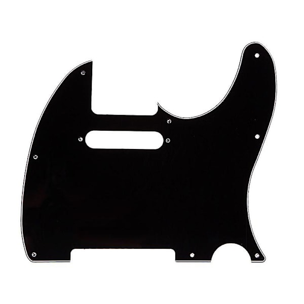 3-lagers Elektrisk Gitarr Pickguard Scratch Plate Passar Telecaster Svart