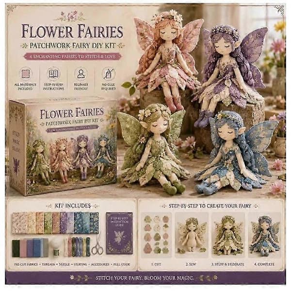 Fairy Patchworks Diy Collection Sjov Blomster-Fe Syhåndværkssæt