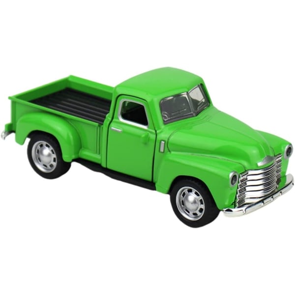1 st Pick Up Truck, grön- 1/32 skala Diecast modell Leksaksbil Vintage bil modell Retro vintage bil modell Leksak Legering Bilmodell Heminredning