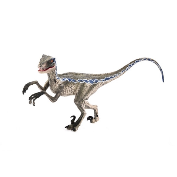 Blå Velociraptor Dinosaurie Actionfigur Modell Leksak Samlare