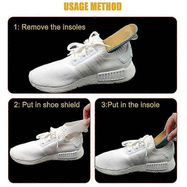 Anti-rynke Sneaker Trainer Shields Force Field Forminsker Sko White L