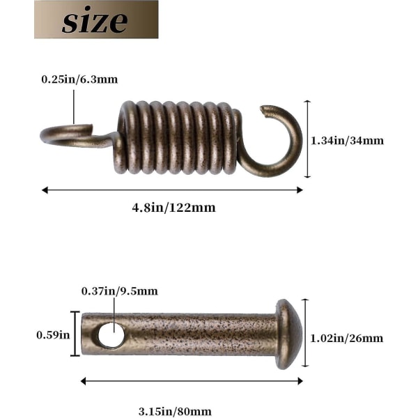 Hammock Chair Ultimate Hængende Kit - Æg Hammock Chair Spring Pin Plug Hardware- 500lb Hammock Chair Hængende Kit Til Hængende Kurvestole Hængekøje Og