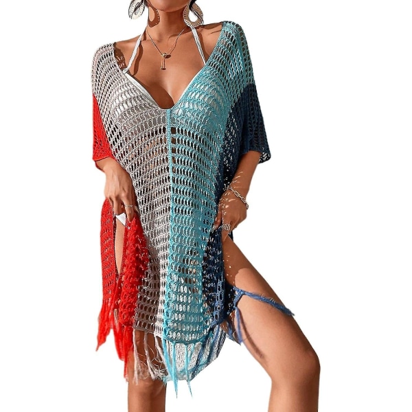 Dame Summer Beach Crochet Dress - Hollow Out Badedrakt Cover Up