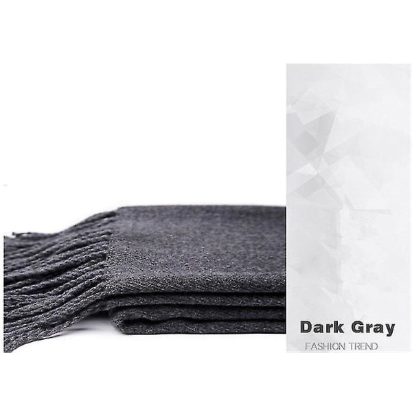 Elegantti Harmaa Miesten Huivi Talvi Tekokashmir Mieshuivi Musta Tummansininen Dark Grey