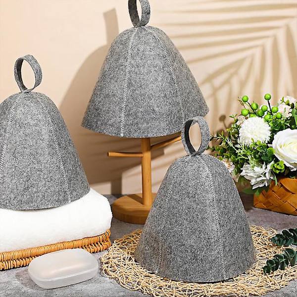 3/6 stk. badstuehatt i filt, badstuehatt i ull, banya-hatt 3pack