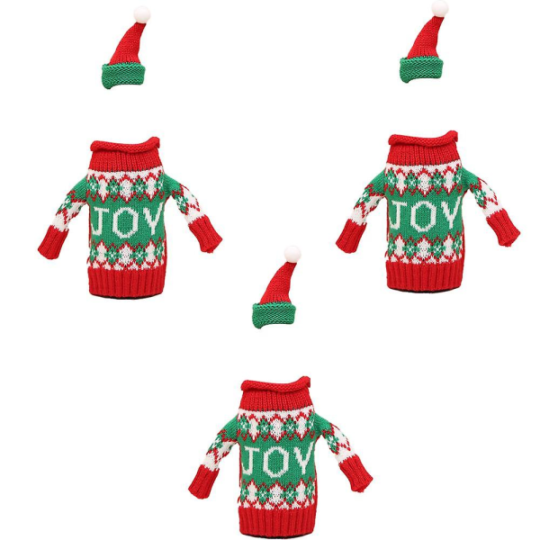 Julvinflasköverdrag, Cover med hatt för fula jultröja festdekorationer shape1