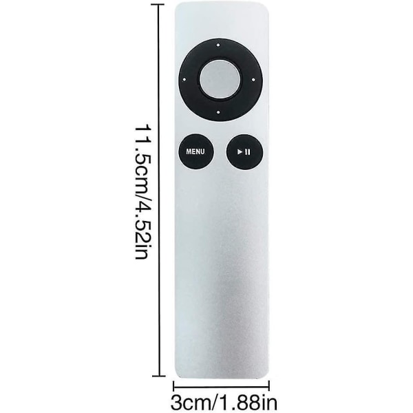 Apple Tv:n korvaava kaukosäädin Apple Tv:lle 1 2 3 4 A1156 A1427 A1469 A1378 Apple Tv2 Tv3 - Apl Tv Mc377ll/a muovista valmistettu kaukosäädin (ei Orig) Xi
