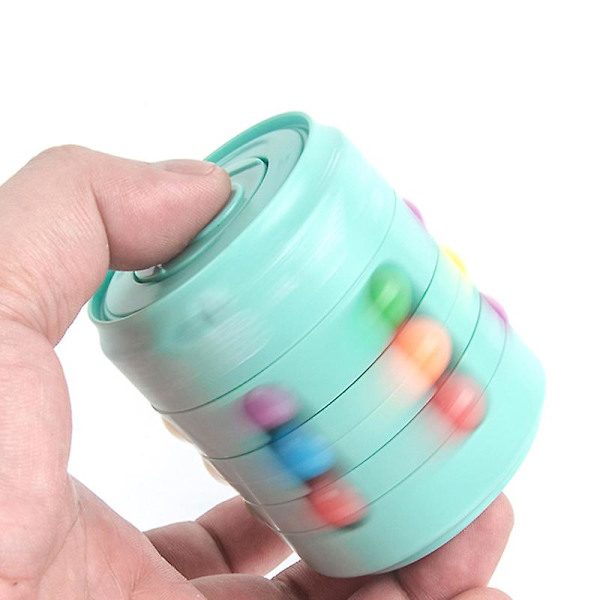 Roterande magisk böna kub leksaker dekompressionsleksaker fingertopp fidget magisk kub Green 1 Pc