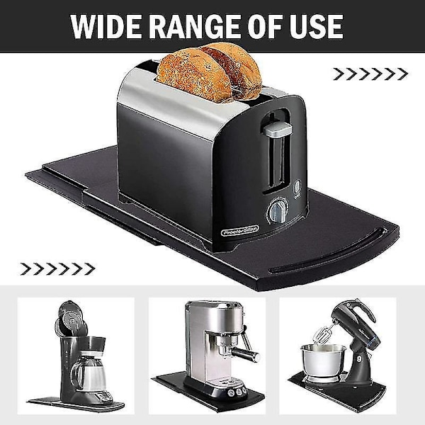 Kaffemaksinmatte Kjøkken Skyve Kaffetray Utvidbar Kaffemakerhyller Kjøkkenhjelper Skyvebrett Fullt Automatisk Kaffemaksintray, Bette