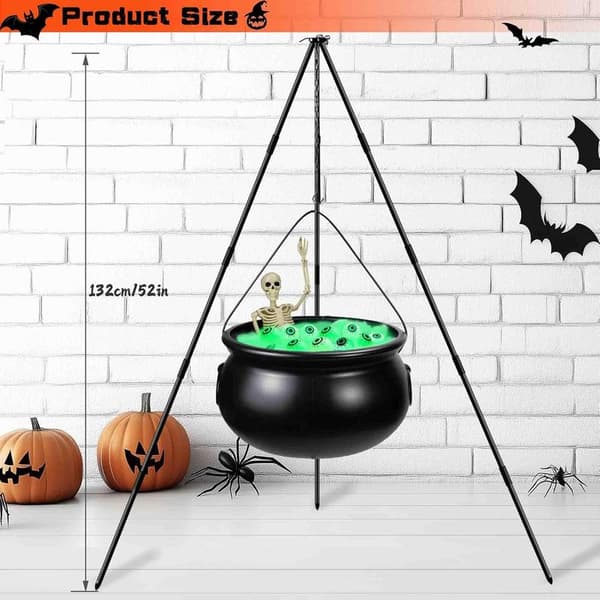 Cauldron for Garden Decoration, Halloween Witch Decor, Halloween Witch Cauldron with Stand