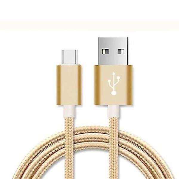ROCK 1m Micro-Usb Nylonkabel - Guld size 43