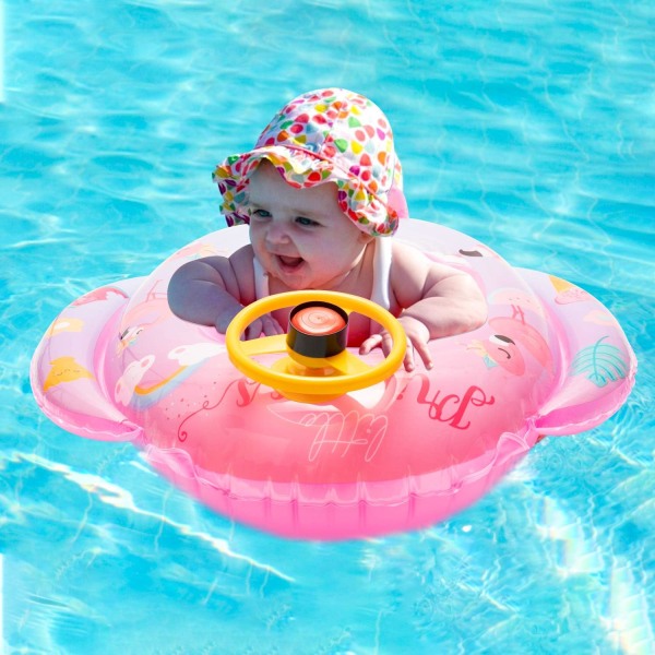 Baby Simbassäng Flytring Pool Ring Sommar Baby Pojkar Flickor Uppblåsbara Poolleksaker Cartoon Simring för Barn Toddles