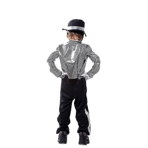 Barn Michael Jackson Cosplay Kostym Superstar Sångare Dans Dräkter Purim Nyår Festklänning Pojkar Barn Maskeraddräkt D_ia